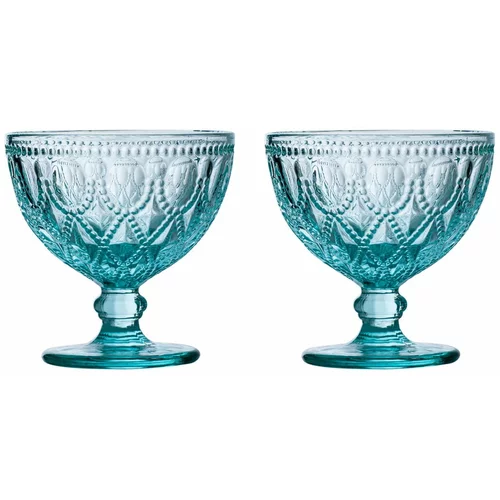 Premier Housewares Modre steklene skledice v kompletu 2 ks 250 ml Fleur –
