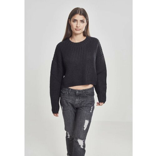 Urban Classics Ladies Wide Oversize Sweater black Slike