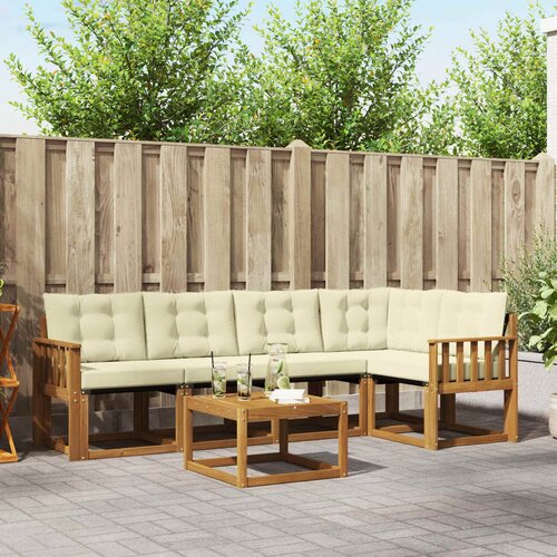  Set vanjskih sofa 6 kom. Prirodna i krem Cene