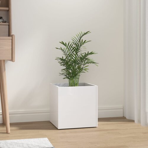VidaXL Sadilica sjajna bijela 40 x 40 x 40 cm od konstruiranog drva Slike
