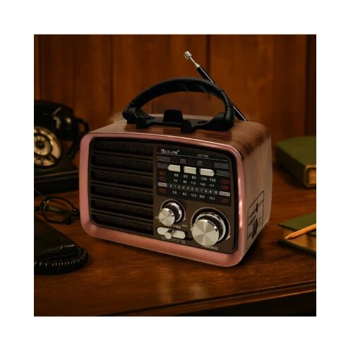 Yiwu Moon Star prenosni retro radio prijemnik 19404-6227BR Slike