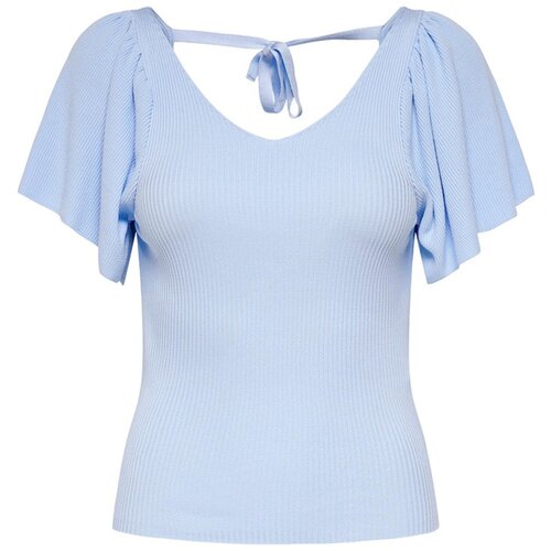 Only Majice s kratkimi rokavi ONLLEELO S/S BACK PULLOVER KNT NOOS 15203888 Črna Cene