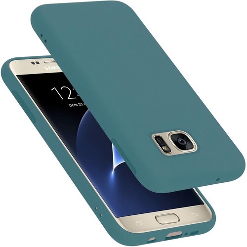 Cadorabo Ohi&amp;scaron;je, združljiv s Samsungom v tekoči zeleni barvi - za&amp;scaron;čitni pokrov iz fleksibilnega silikona TPU, (20588789) Slike