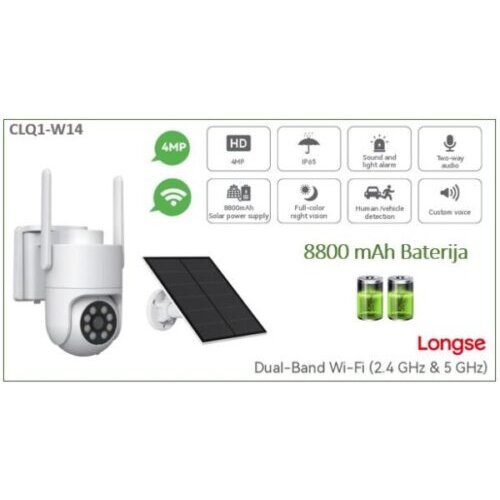  Solarna Wi-Fi Smart IP Kamera 4MP 8800 mAh Cijene