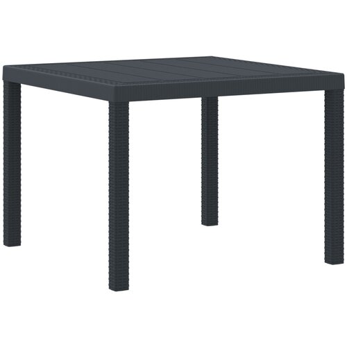 vidaXL Stol za vrt Antracit 100x100x73 cm Poli Ratan Cijene