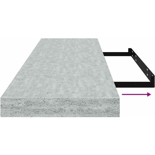  Plutajuća zidna polica siva boja betona 90 x 23,5 x 3,8 cm MDF Slike