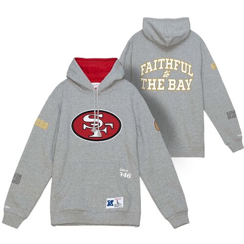 Mitchell And Ness mu&amp;scaron;ki San Francisco 49Ers Team Origins pulover sa kapuljačom Slike