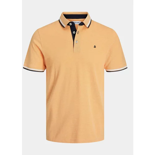 Jack & Jones Polo majica Jjepaulos 12136668 Oranžna Slim Fit