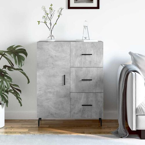  Komoda siva boja betona 69,5x34x90 cm od konstruiranog drva Cijene