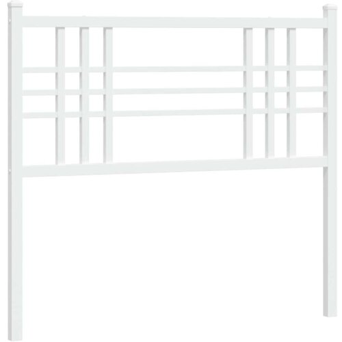  Metalno uzglavlje bijelo 100 cm Slike