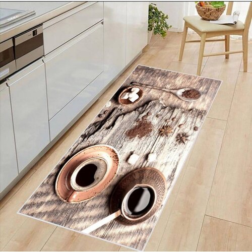  Staza za kuhinju sa gumenom podlogom 60x140cm - kafa i kocke šećera, kg-034 Cene