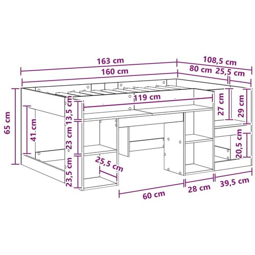  za djecu s ladicama Siva Sonoma 80 x 160 cm - Siva Sonoma 80 x 160 cm Slike