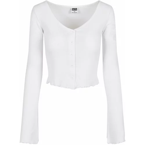 UC Ladies Women's sweater with cropped ribs in white
