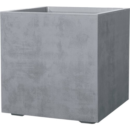 DEROMA Cvetlačni lonec &amp;quot;Quadro Millenium&amp;quot; z zbiralnikom vode - pepelnato siva - 49 cm Slike