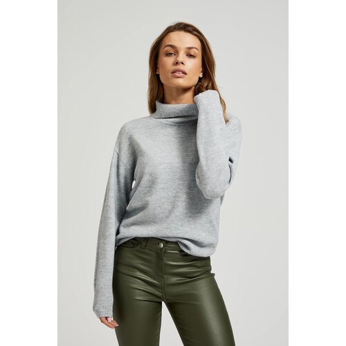 Moodo Women&amp;#039;s turtleneck with long sleeves - gray Slike