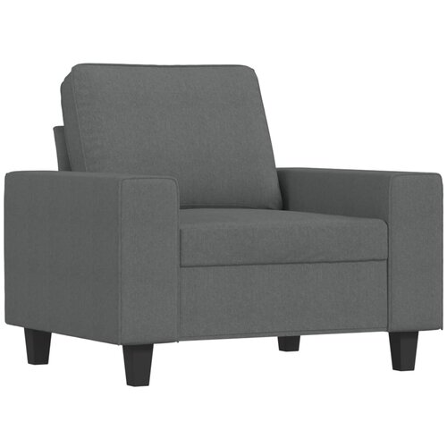  Fotelja s tabureom tamnosiva 60 cm od tkanine Slike