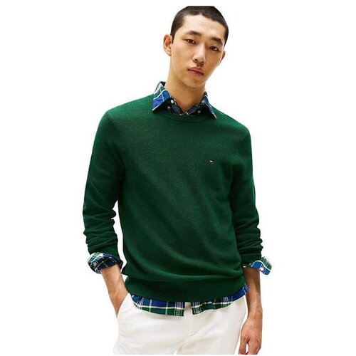 Tommy Hilfiger tamnozeleni muški džemper Cene