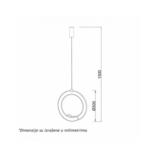 Luna 261 VISILICA 24W 3000K MESING Cene