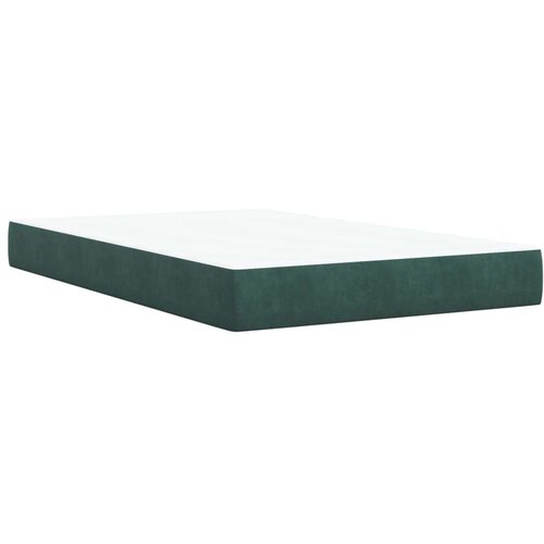 vidaXL Box spring krevet s madracem tamnozeleni 120x200 cm baršunasti Cene
