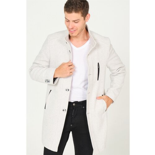 Dewberry PLT8386 MEN'S COAT-DIAGONAL GREY-CREAM Cijene