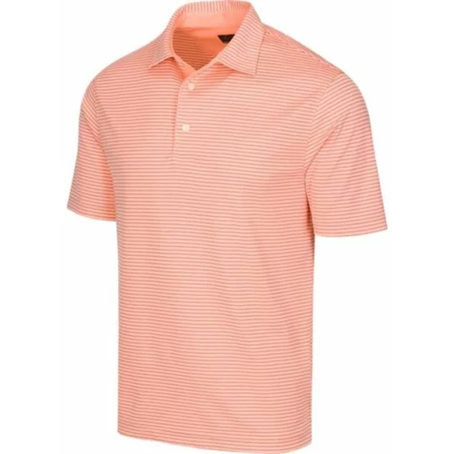 Greg Norman PROTEK ML75 STRIPE POLO Muška golf polo majica, boja lososa, veličina