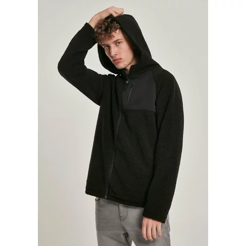 UC Men Sherpa Zip-Up Hooded Jacket Black