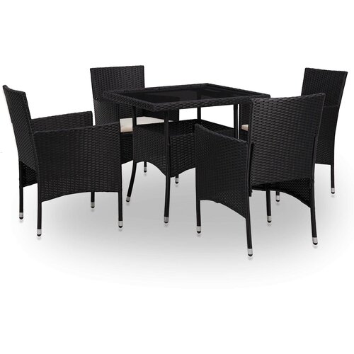  Set namještaja 5 pcs Crna Cene