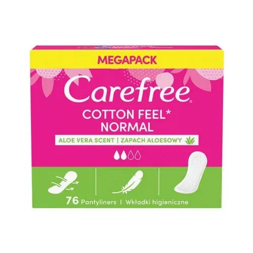 Carefree Cotton Feel Normal Aloe Vera ščitniki perila 76 kos za ženske