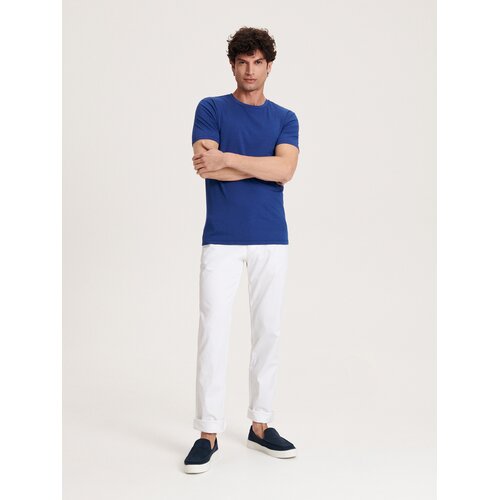 Reserved majica regular z visokim deležem modala Tencel™ - mornarsko modra Cene