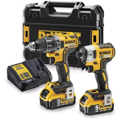 Dewalt set akumulatorskih bušilica DCK268P2T (DCD791 + DCF887 + 2 x baterija 18V/5Ah + punjač + kofer) Slike