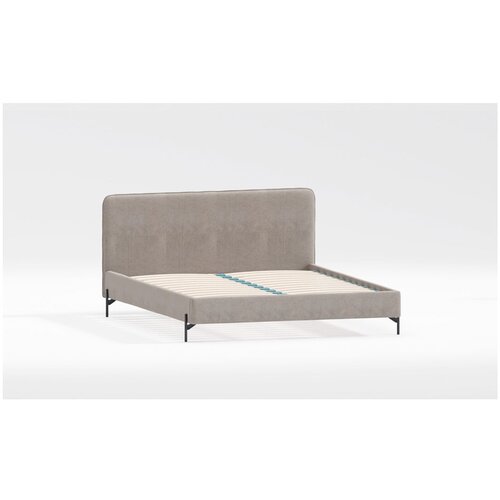 Ropez Svjetlo smeđi tapecirani bračni krevet s podnicom 200x200 cm Barker &amp;ndash; Slike
