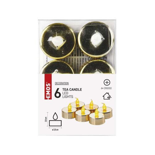Emos LED dekoracija – 6x čajna svečka zlata, 6x CR2032 , notranja, vintage DCCV13 Cene