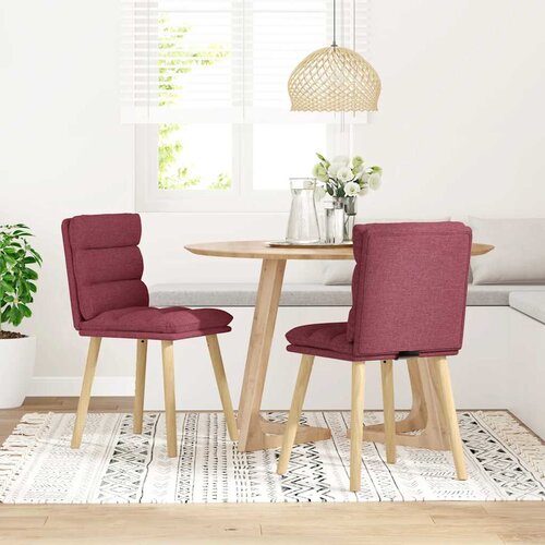 Maison Chic Jedilni stoli - Vzorci stoli 2 kosa vinsko rdeče blago A605, (22032402) Cene