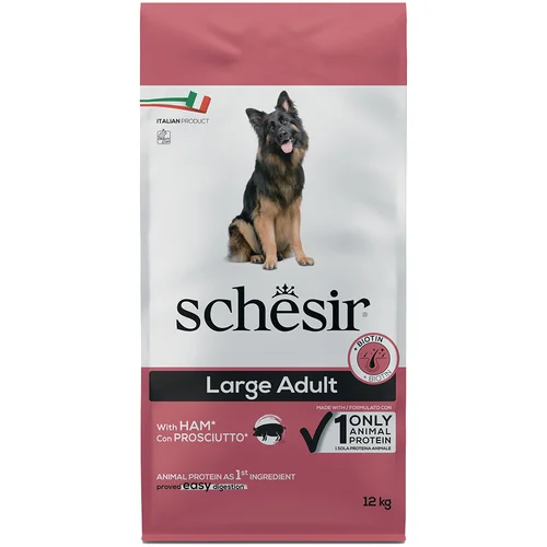 Schesir Dog Large Adult sa šunkom - 2 x 12 kg