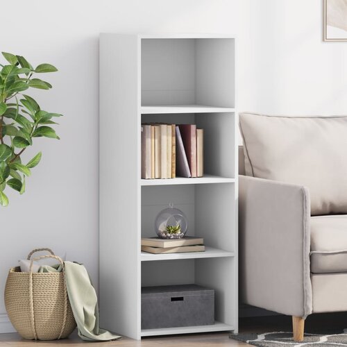 vidaXL Visoka omara bela 45x41x124 cm inženirski les Cene