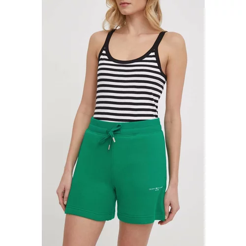 Tommy Hilfiger Kratke hlače ženski, zelena barva