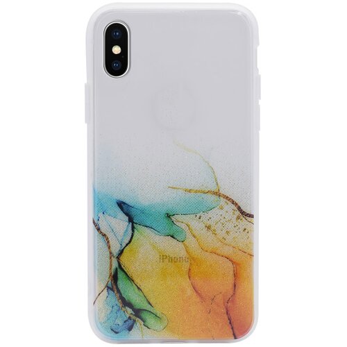  Maska za iPhone X/ XS Water Spark transparent zlatno-plava Cene