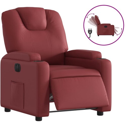 Maison Chic Električni naslanjač - Relax naslanjač vinsko rdeče umetno usnje, (22062356) Cene