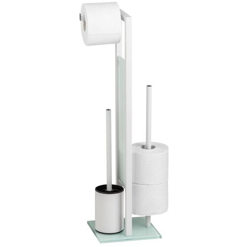 Wenko 21565100 - WC četka RIVALTA 18x70 cm bela/crna Slike