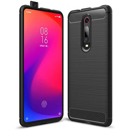  Silikonski ovitek za xiaomi mi 9T - mat carbon črn Slike