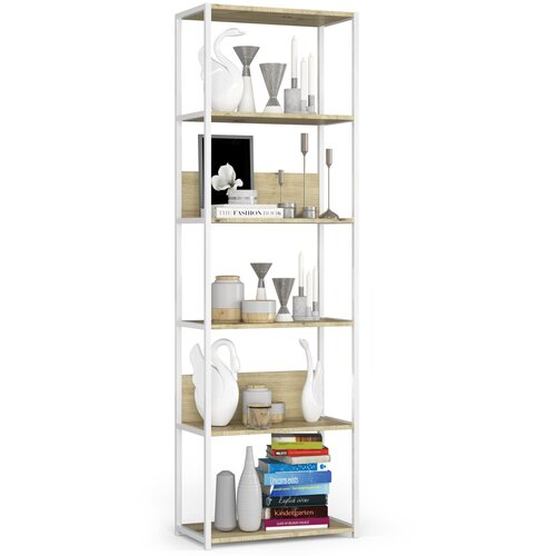 AKORD METAL LOFT POLICA 600 BELO/UMETNI HRAST, (21714262) Slike