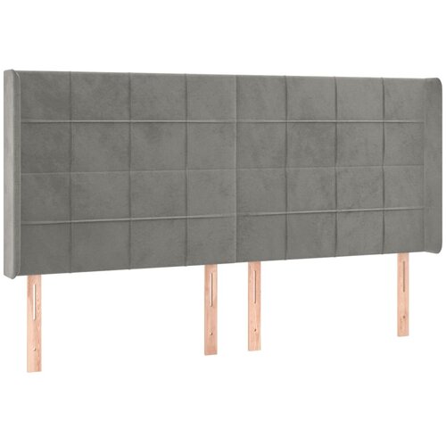  LED uzglavlje svjetlosivo 163 x 16 x 118/128 cm bar&amp;scaron;unasto Slike
