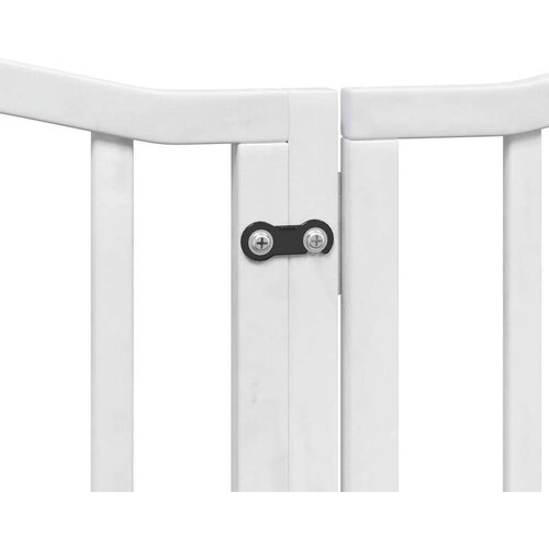 vidaXL Ograda za pse z vrati zložljiva 12 panelov bela 600 cm les Cene