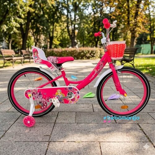 Dečija bicikla sa Svetlećim pomoćnim točkovima TS-20 Girl 1 Aurora - Roze Cene