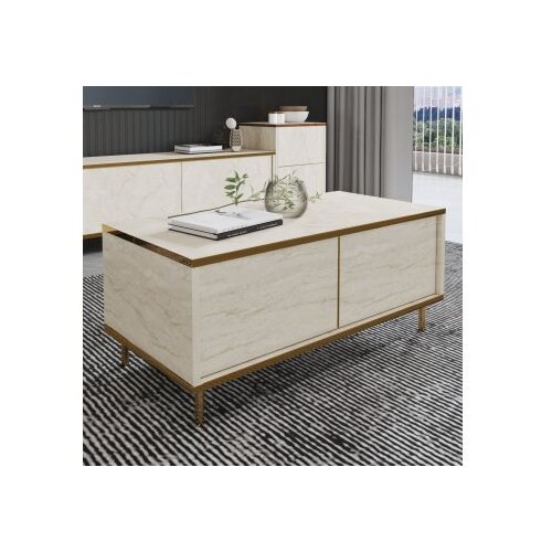Hanah home Club sto Imaj 90x40x45cm Bež-Zlatni Slike