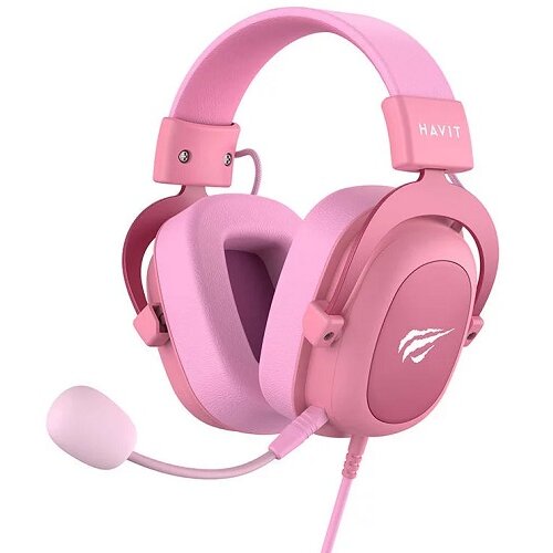 Havit H2002d Headset Wired Head-band Gaming Pink Slike