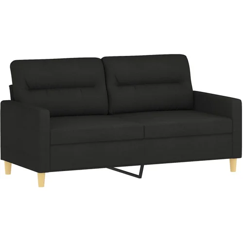 MAISON CHIC Dvosed kavč - Sofa - Kanape črn 140 cm blago, (21726811)