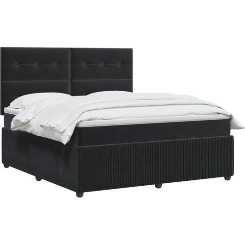  Boxspring krevet s madracem Crna 140 x 190 cm Bar&scaron;un - Crna 140 x 190 cm Pro&scaron;iveno gumbima Cijene