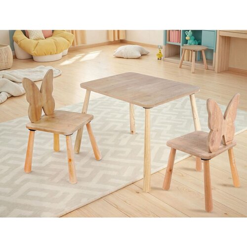 Hanah home BLTYZ-AKTV062-1 Oak Kid's Table Set Cene