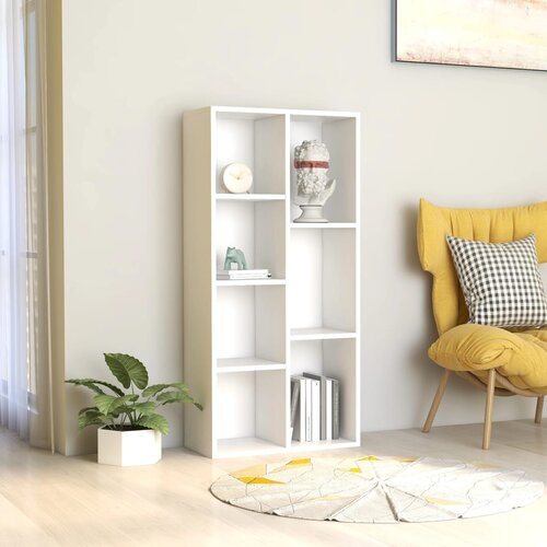 Ormarić za knjige bijeli 50 x 25 x 106 cm od konstruiranog drva Cijene